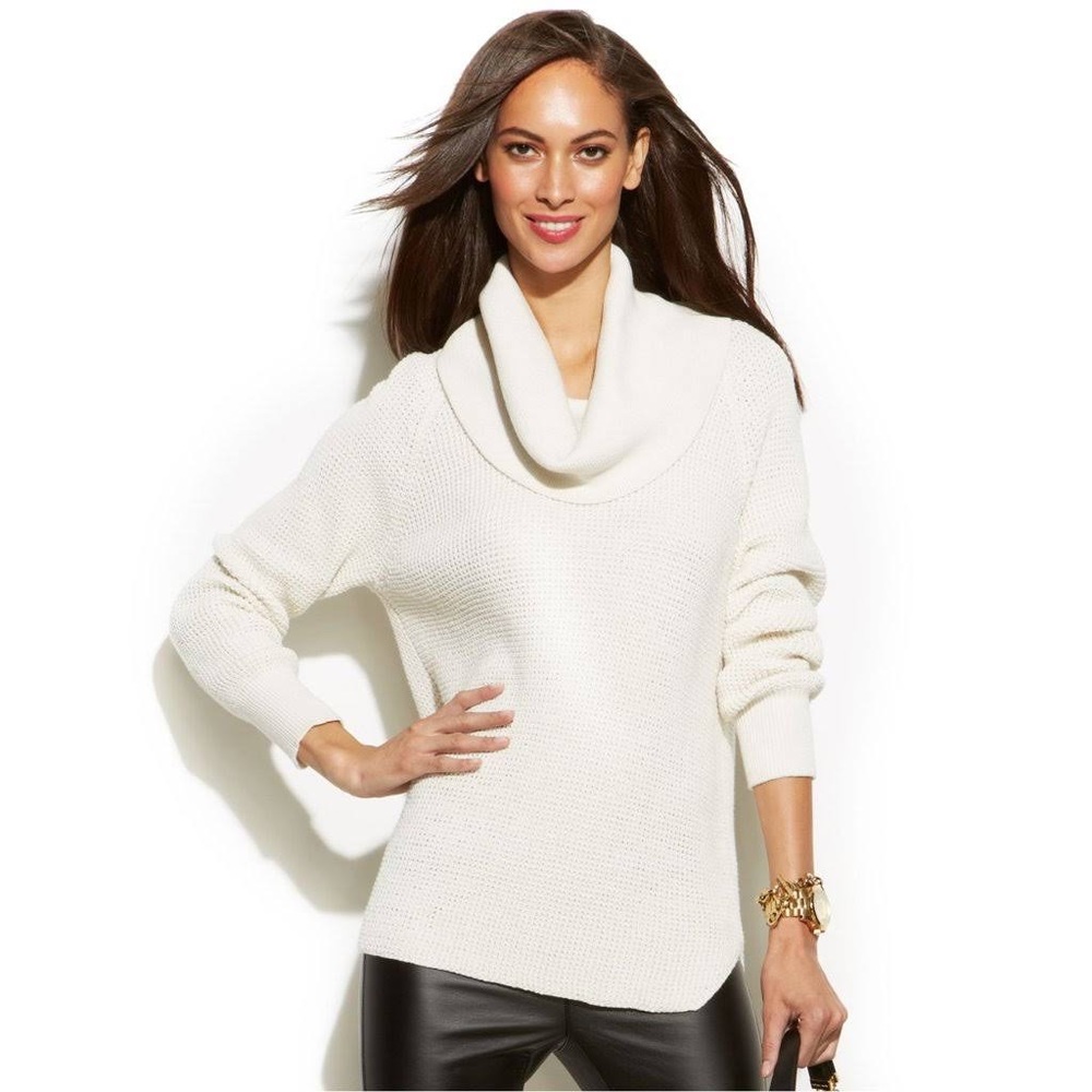 Michael Kors Cowl Neck Cream Sweater, Size Small